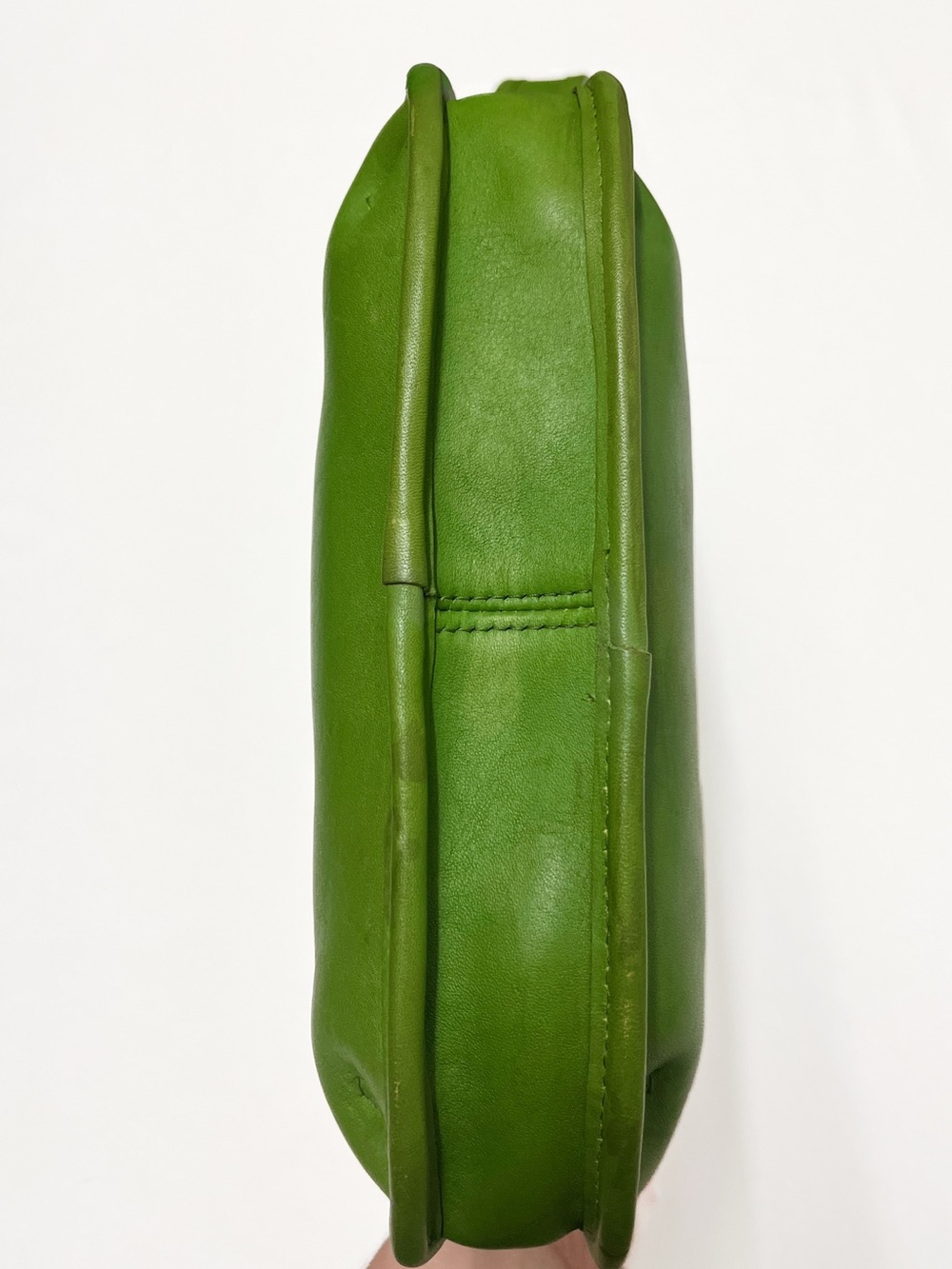 RARE Vintage Coach Leaf Green Leather Ergo Mini Zip Shoulder Bag 9020 - Picture 5 of 9